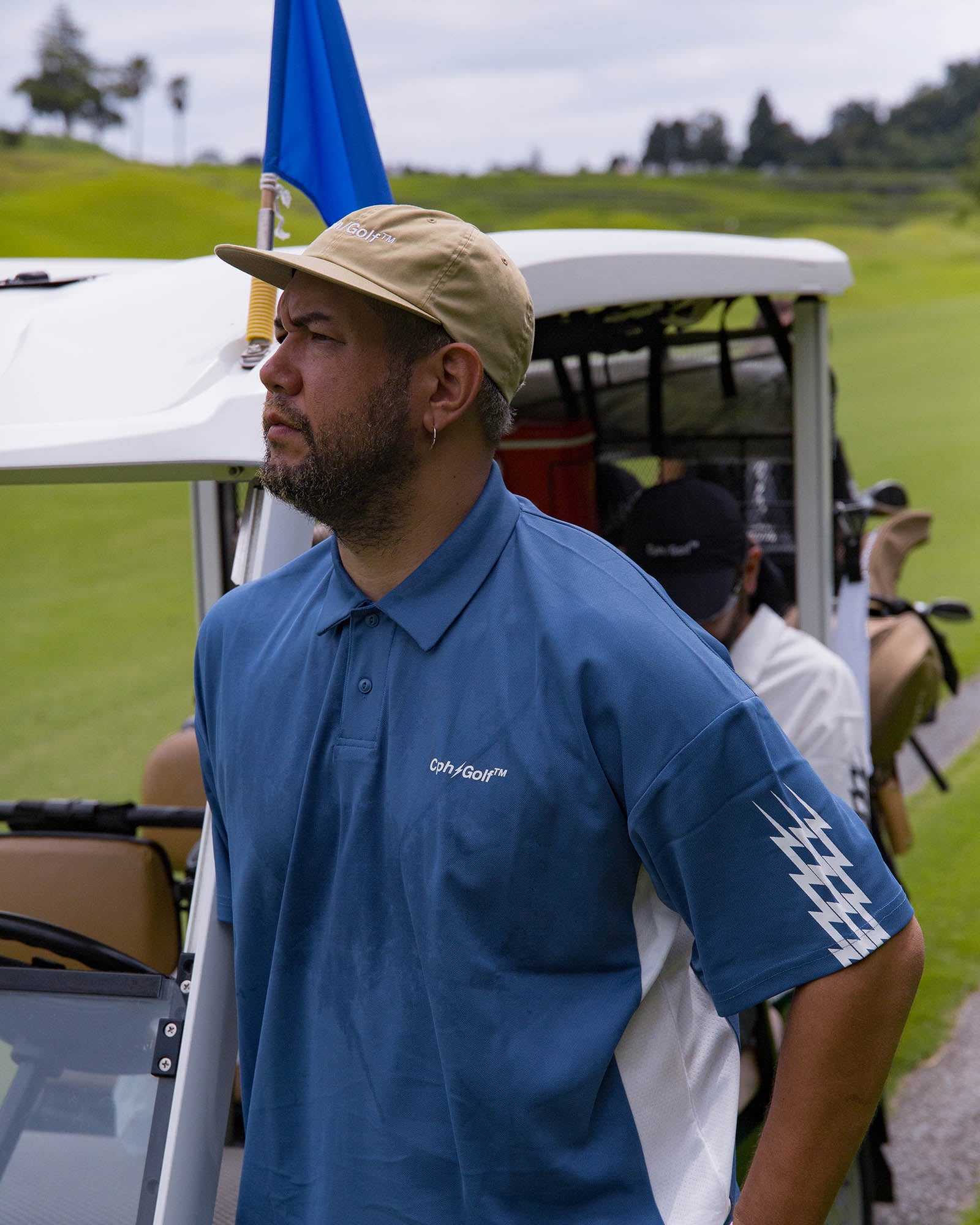THUNDER STRIPES POLO - BLUE - – Cph/Golf™︎