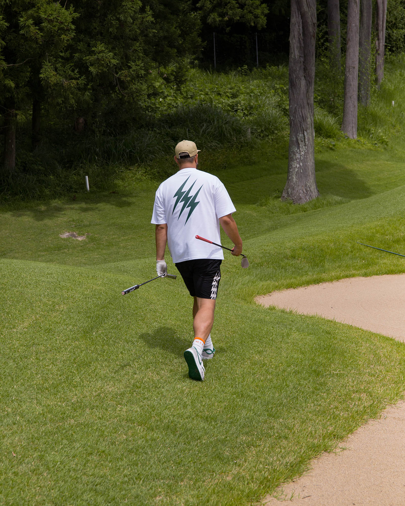 THUNDER STRIPES ADJUSTABLE SHORT - BLACK - – Cph/Golf™︎