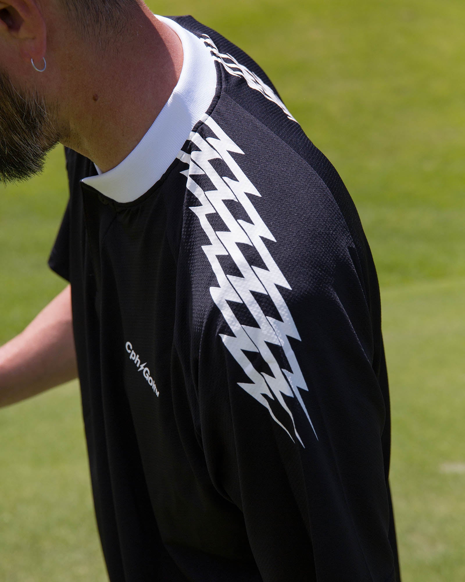 メンズウェア Cph/Golf / #THUNDER STRIPES HENRY POLO THUNDER STRIPES HENRY POLO - BLACK - – Cph/Golf™︎