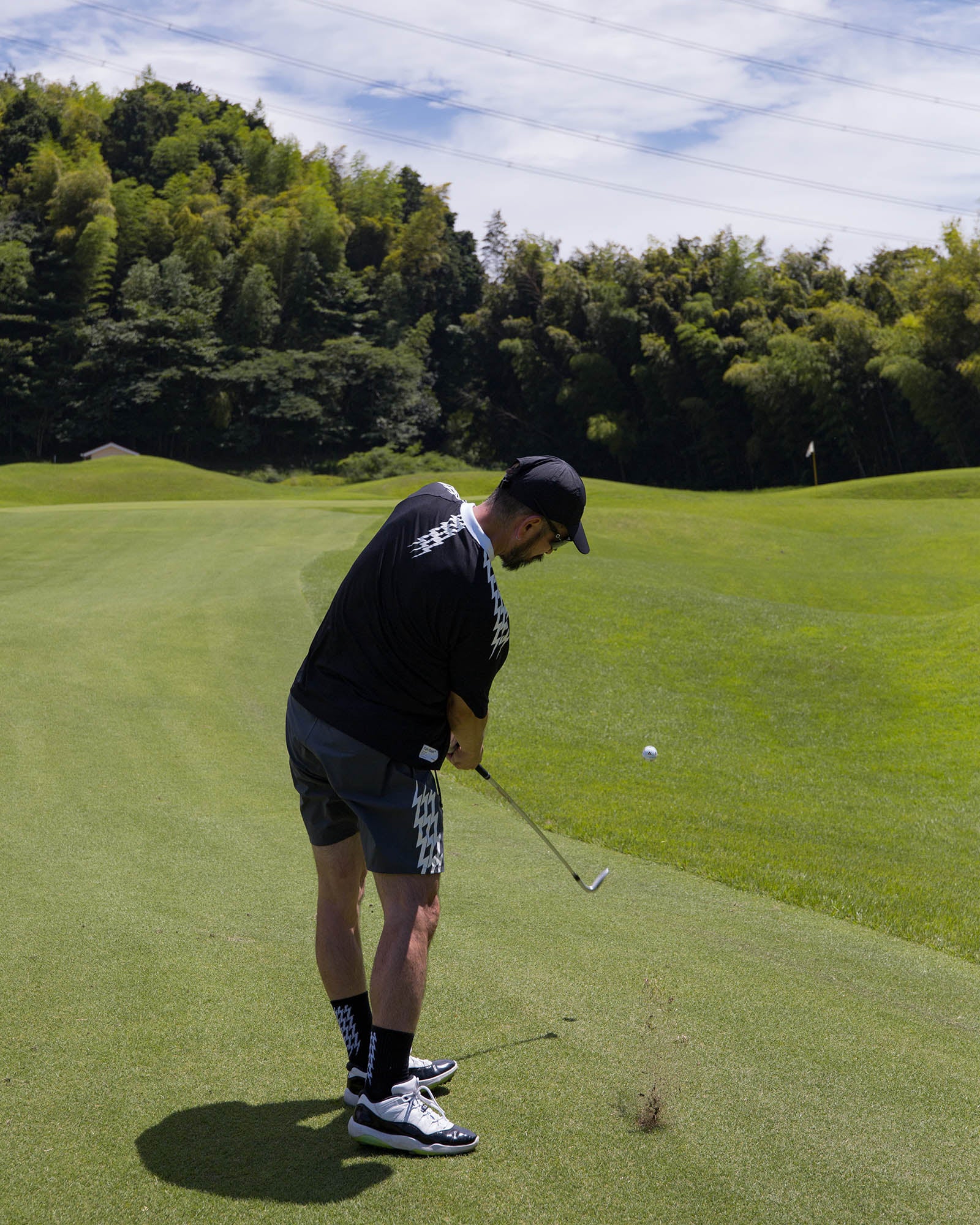 メンズウェア Cph/Golf / #THUNDER STRIPES HENRY POLO THUNDER STRIPES HENRY POLO - BLACK - – Cph/Golf™︎