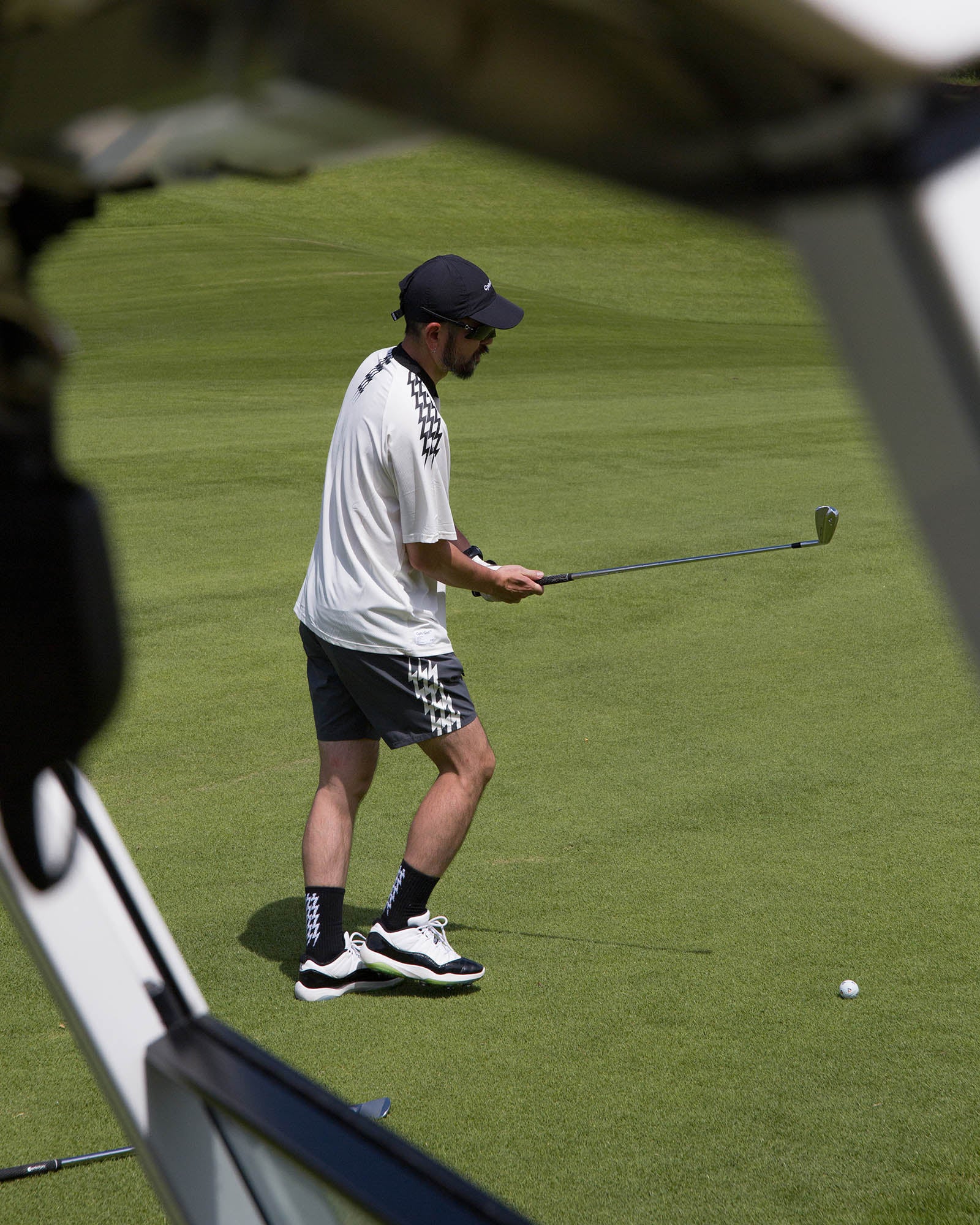 THUNDER STRIPES ADJUSTABLE SHORT - GRAY - – Cph/Golf™︎