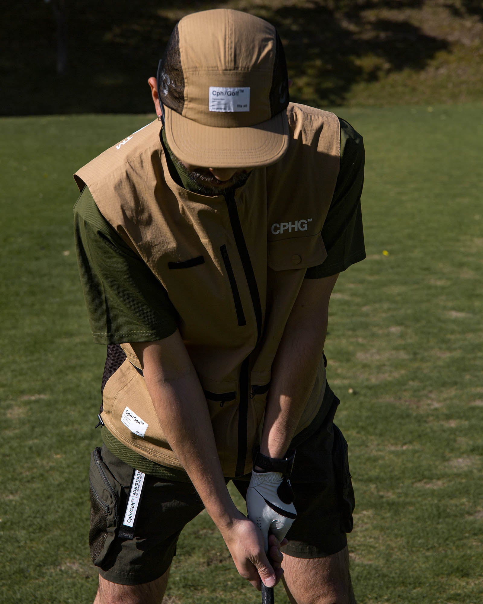 CPHG OVER SIDE POCKET SHORT - KHAKI - – Cph/Golf™︎