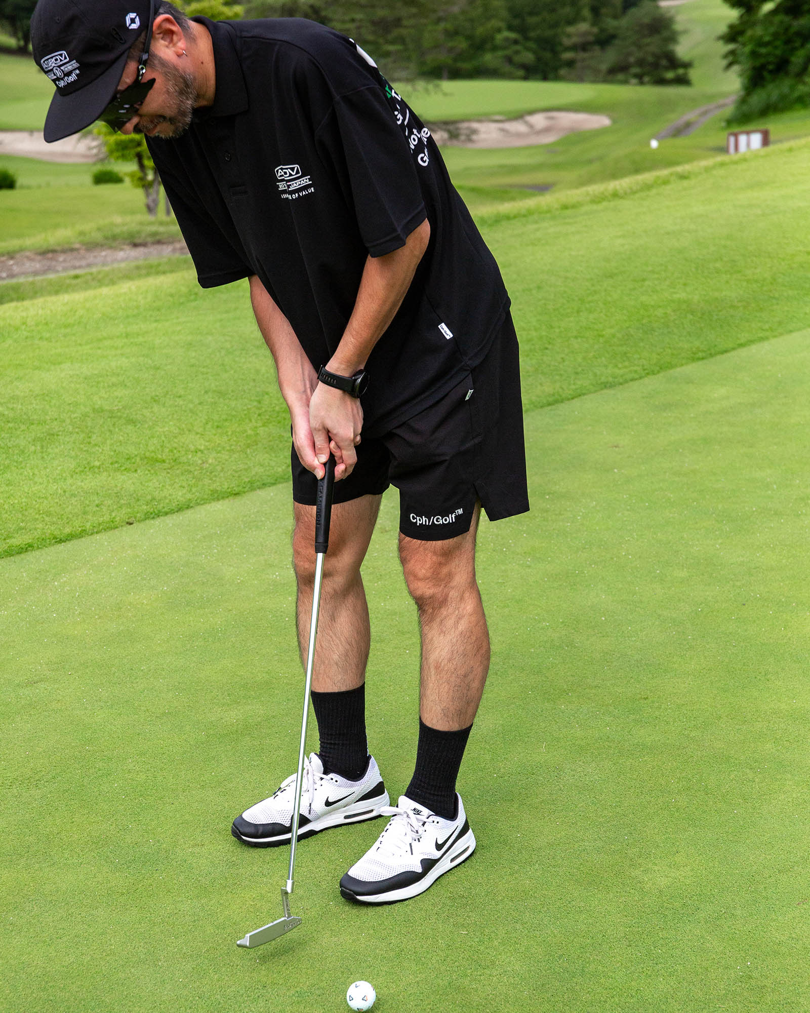AS2OV×Cph/Golf™ #ADJUSTABLE SHORTS - BLACK - – Cph/Golf™︎
