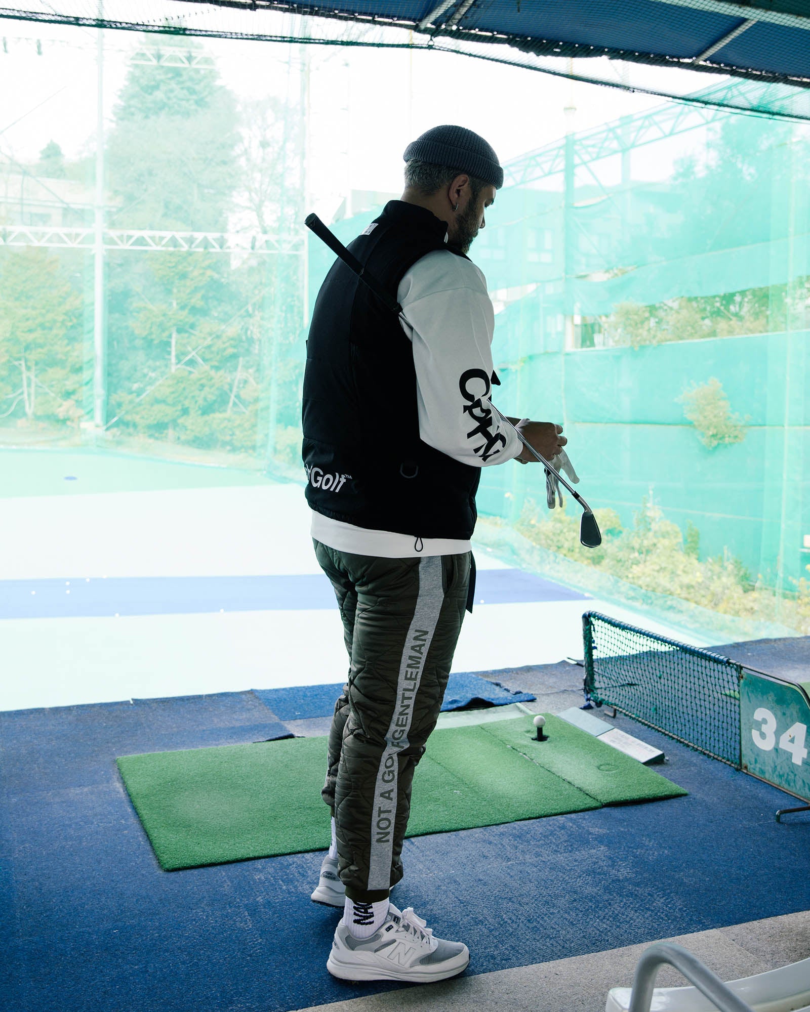 メンズウェア Cph/Golf NAGG DIAGONAL ZIPPUFFER VEST NAGG DIAGONAL ZIP PUFFER VEST - BLACK - – Cph/Golf™︎