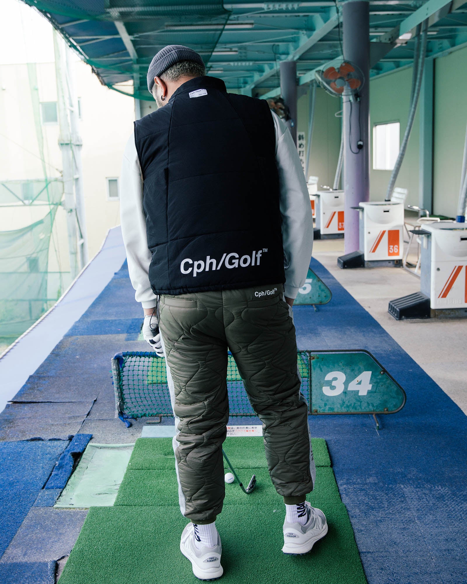 メンズウェア Cph/Golf NAGG DIAGONAL ZIPPUFFER VEST NAGG DIAGONAL ZIP PUFFER VEST - BLACK - – Cph/Golf™︎