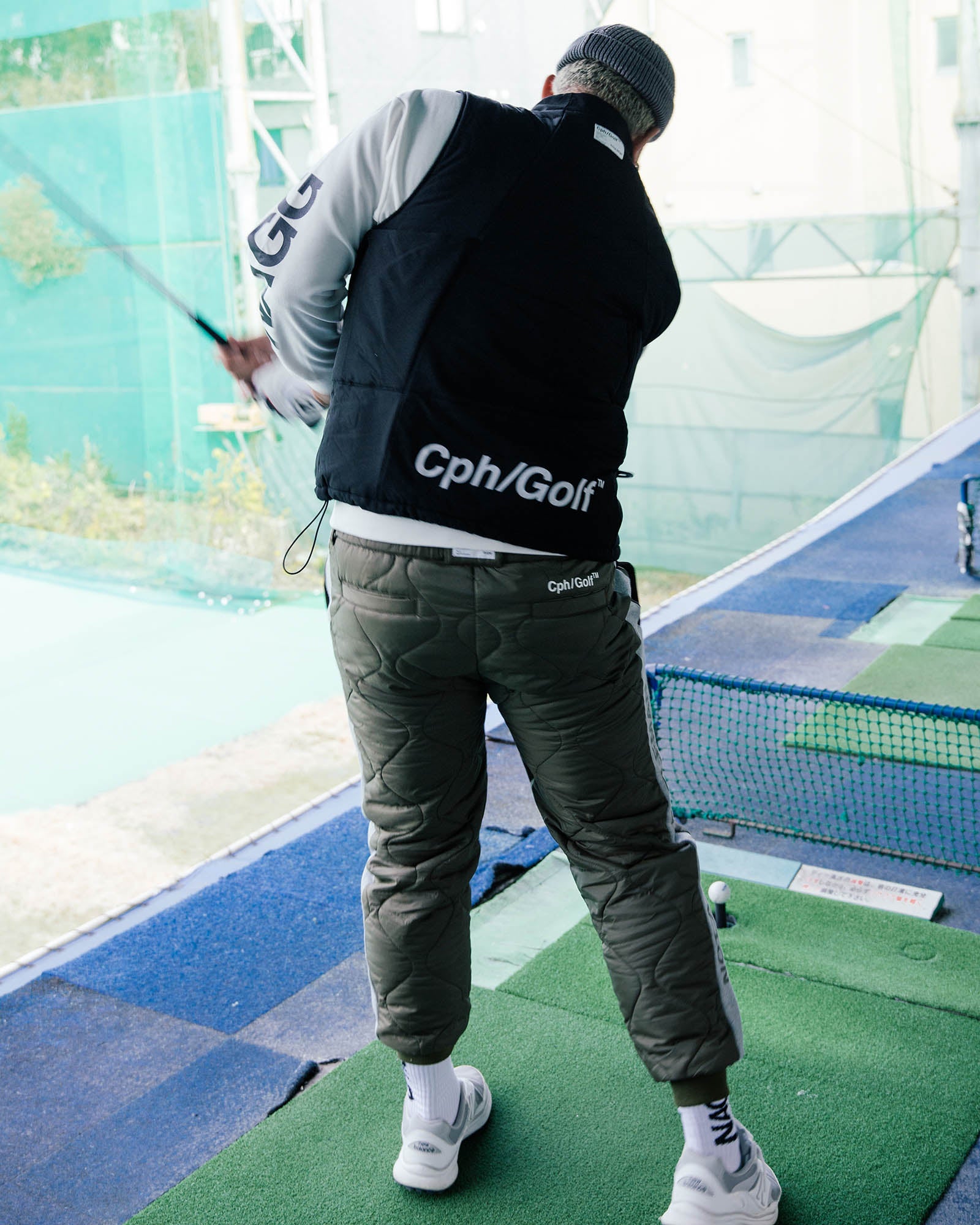 NAGG DIAGONAL ZIP PUFFER VEST - BLACK - – Cph/Golf™︎