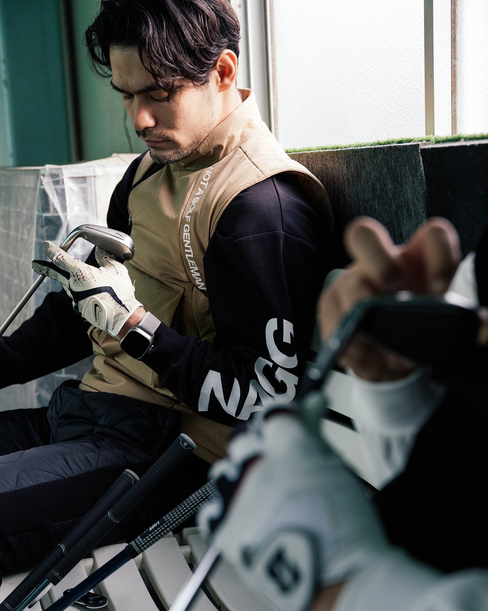 メンズウェア Cph/Golf NAGG DIAGONAL ZIPPUFFER VEST NAGG DIAGONAL ZIP PUFFER VEST - BLACK - – Cph/Golf™︎