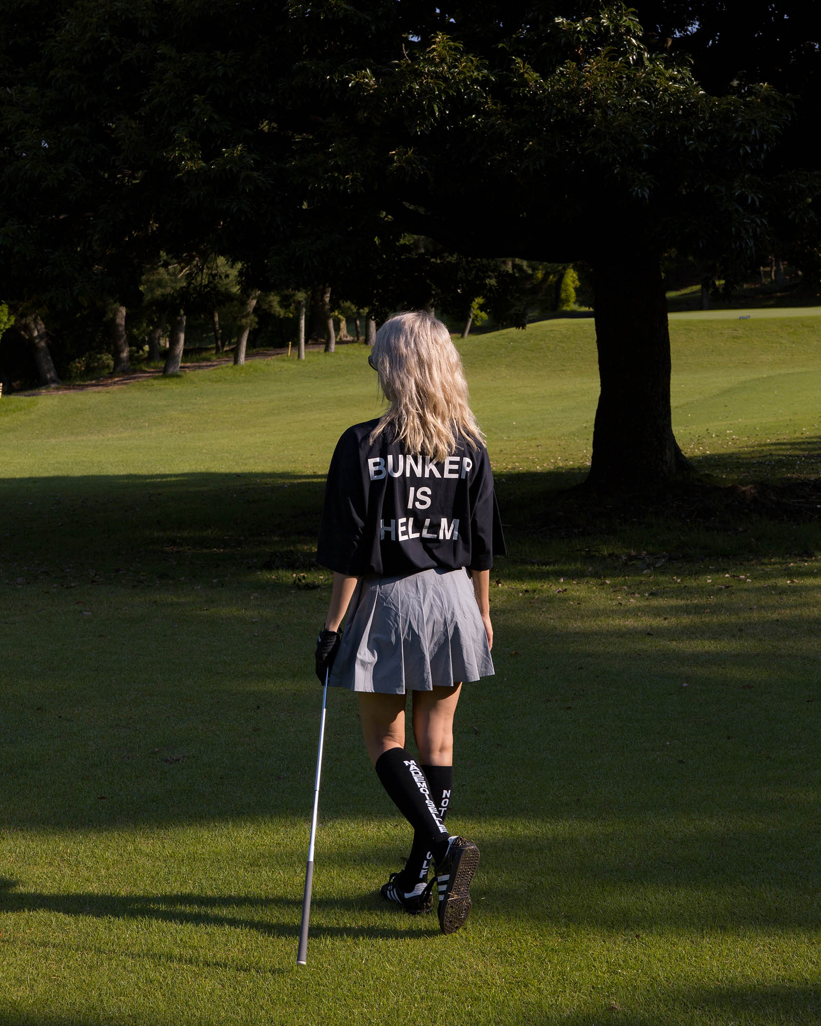 SHELTECH® × Cph/Golf™ #BUNKER MOCK NECK S/S TEE - WHITE - – Cph