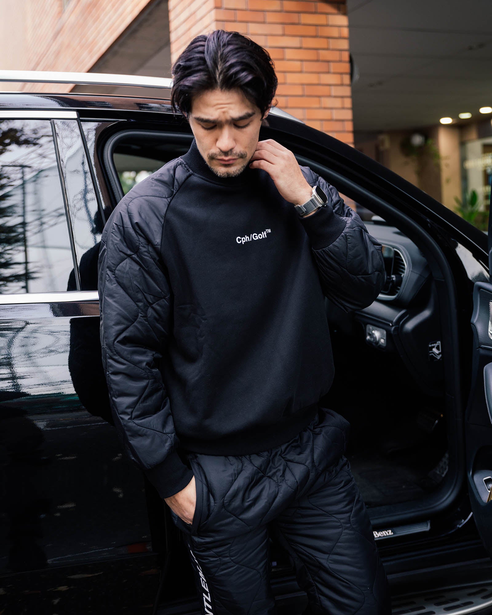 CPH GOLF THUNDER STRIPES ジャケット【BLACK/L】 NANGA® × Cph/Golf™ #QLT DOWN TRACK PANTS - BLACK - – Cph/Golf™︎