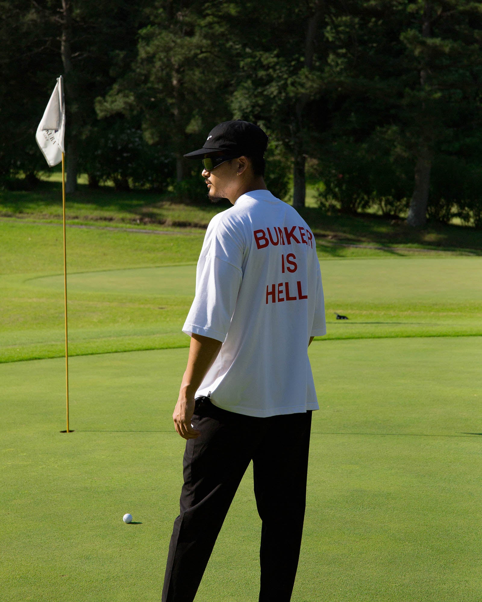 SHELTECH® × Cph/Golf™ #BUNKER MOCK NECK S/S TEE - BLACK - – Cph