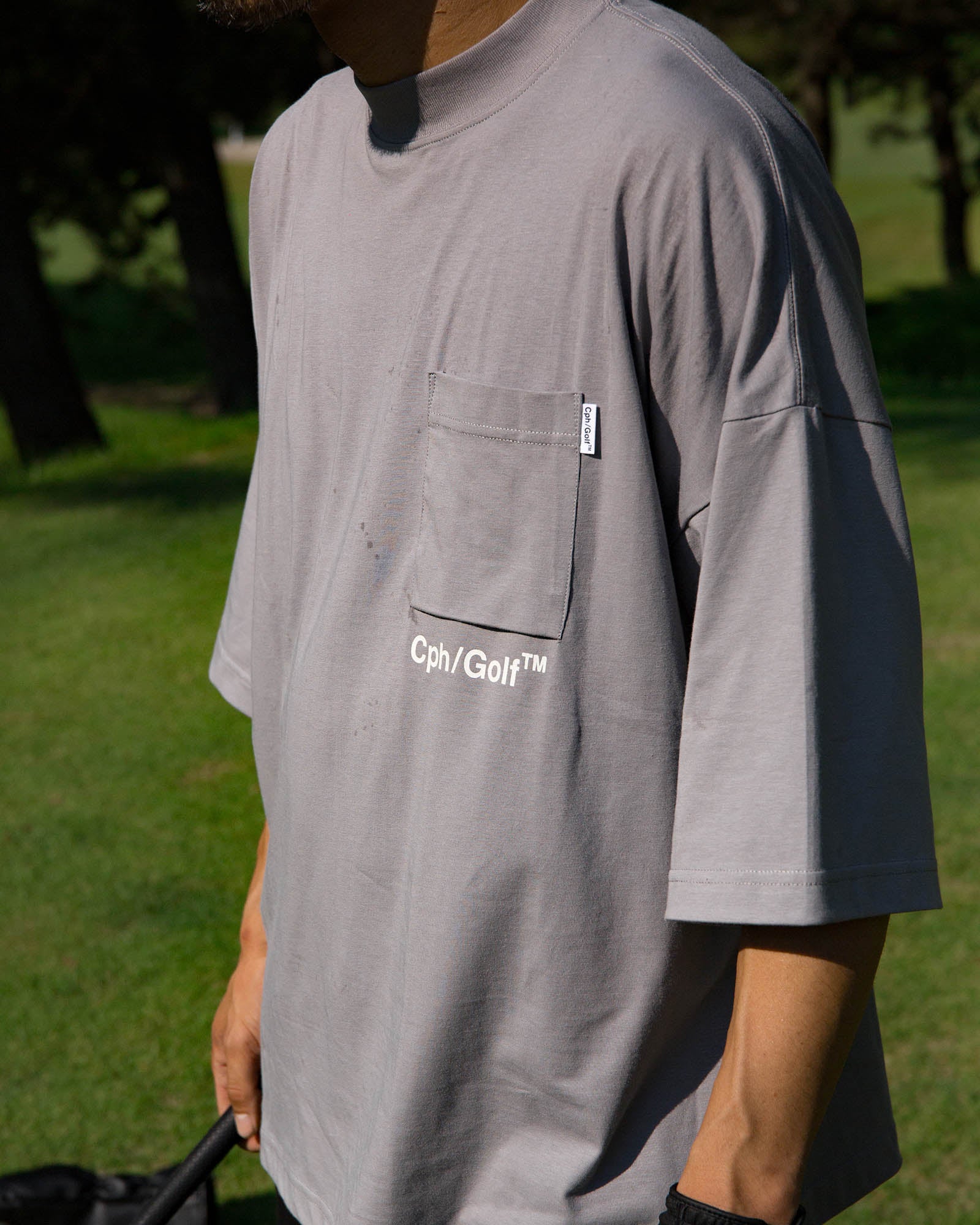 SHELTECH® × Cph/Golf™ #BUNKER MOCK NECK S/S TEE - BLACK - – Cph
