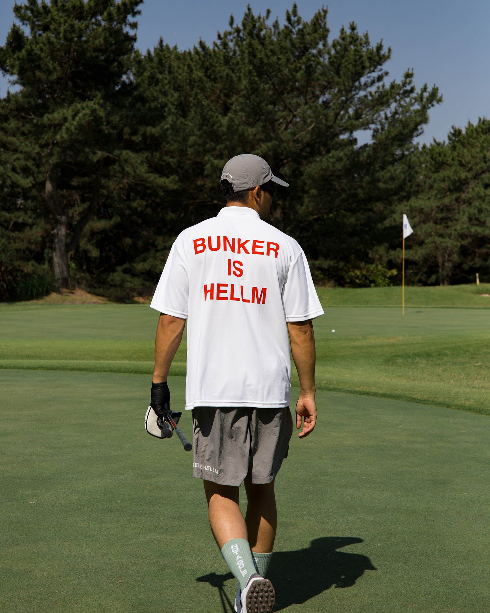 Cph/Golf™ BUNKER IS HELLM Tシャツ M キャプテンズヘルムゴルフ】SHELTECH×cph Golf # BUNKER IS