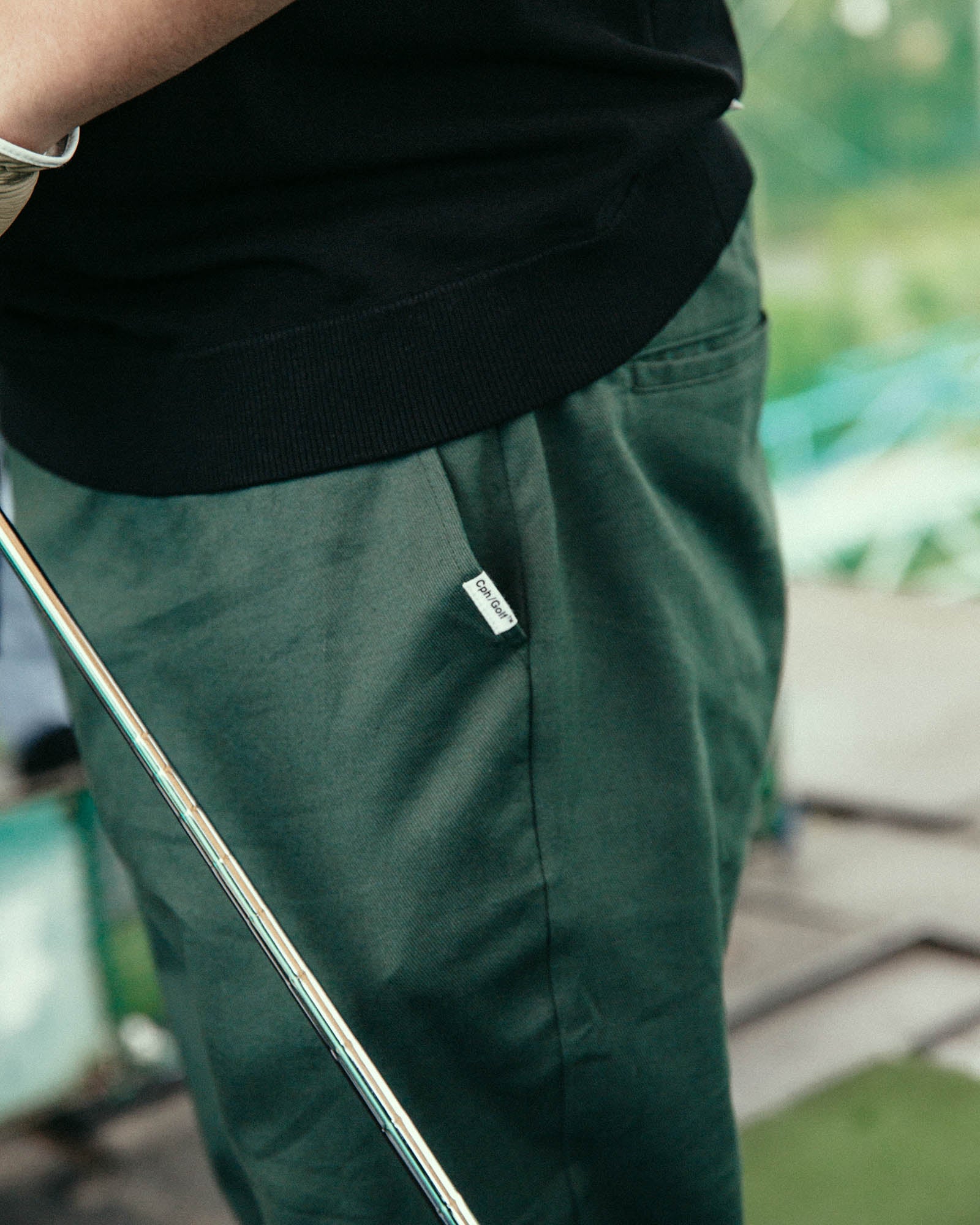 ADJUSTABLE CROPPED CHINO PANTS - GREEN - – Cph/Golf™︎