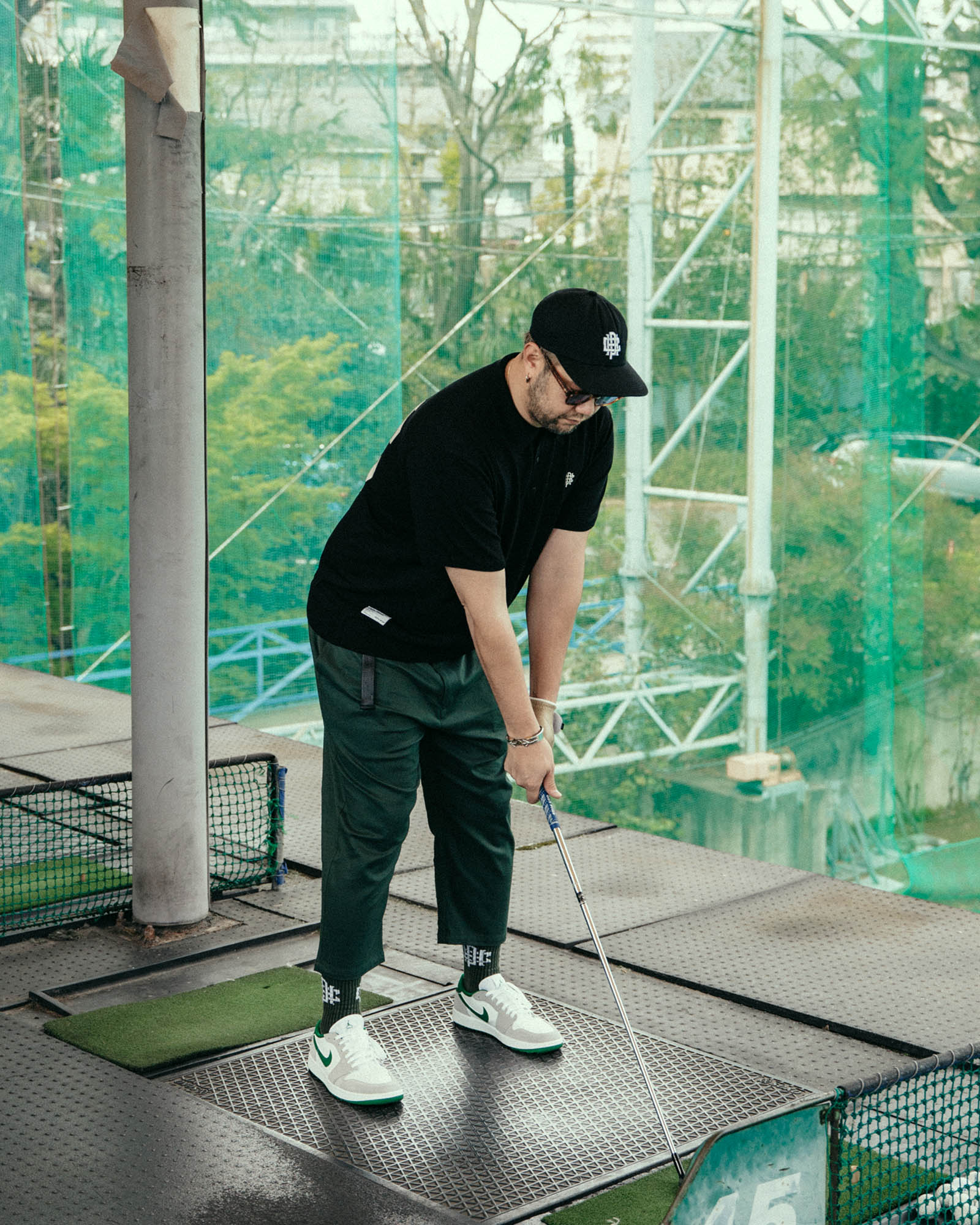 ADJUSTABLE CROPPED CHINO PANTS - GREEN - – Cph/Golf™︎
