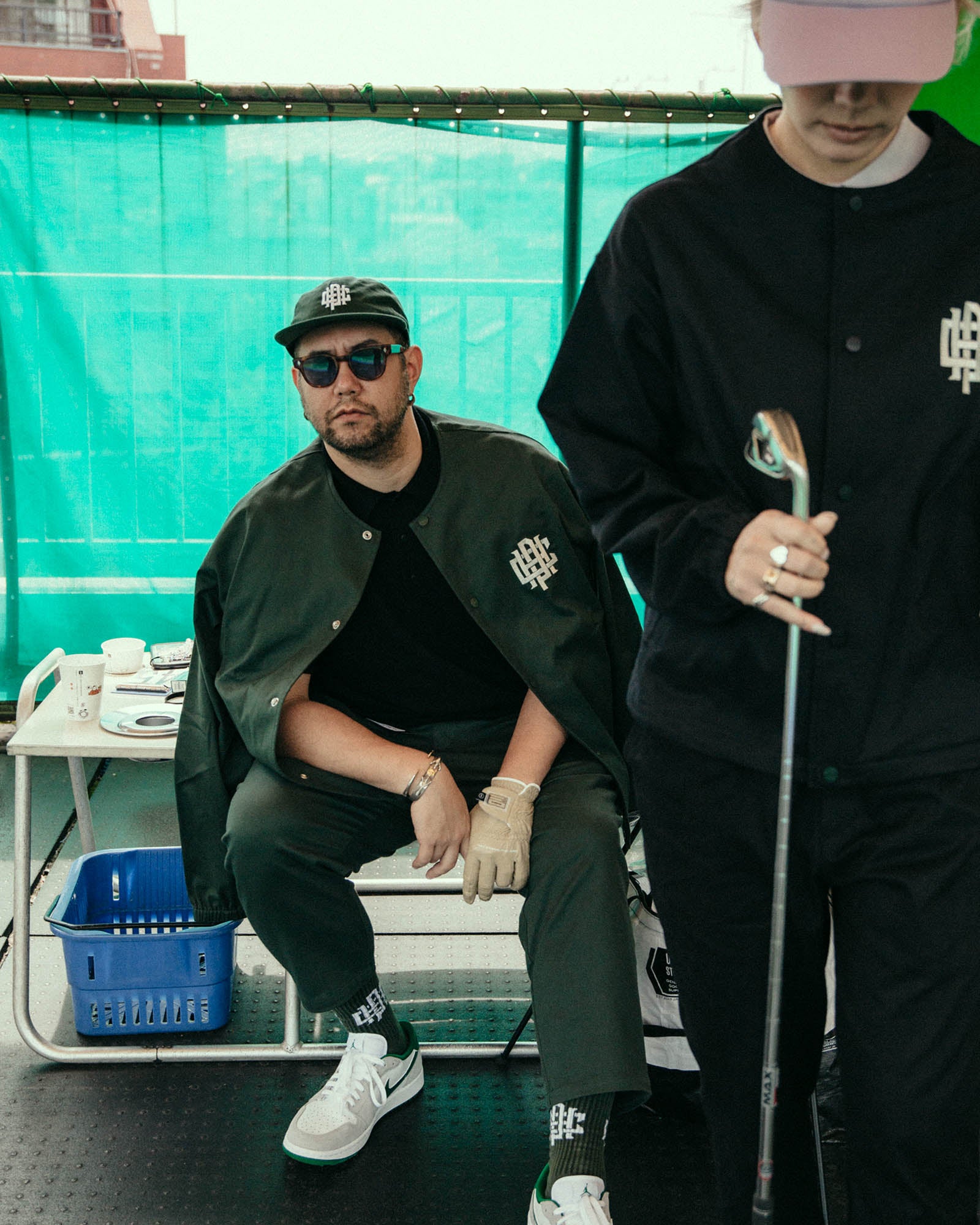 OVERLAP LOGO NO COLLAR JACKET - GREEN - – Cph/Golf™︎