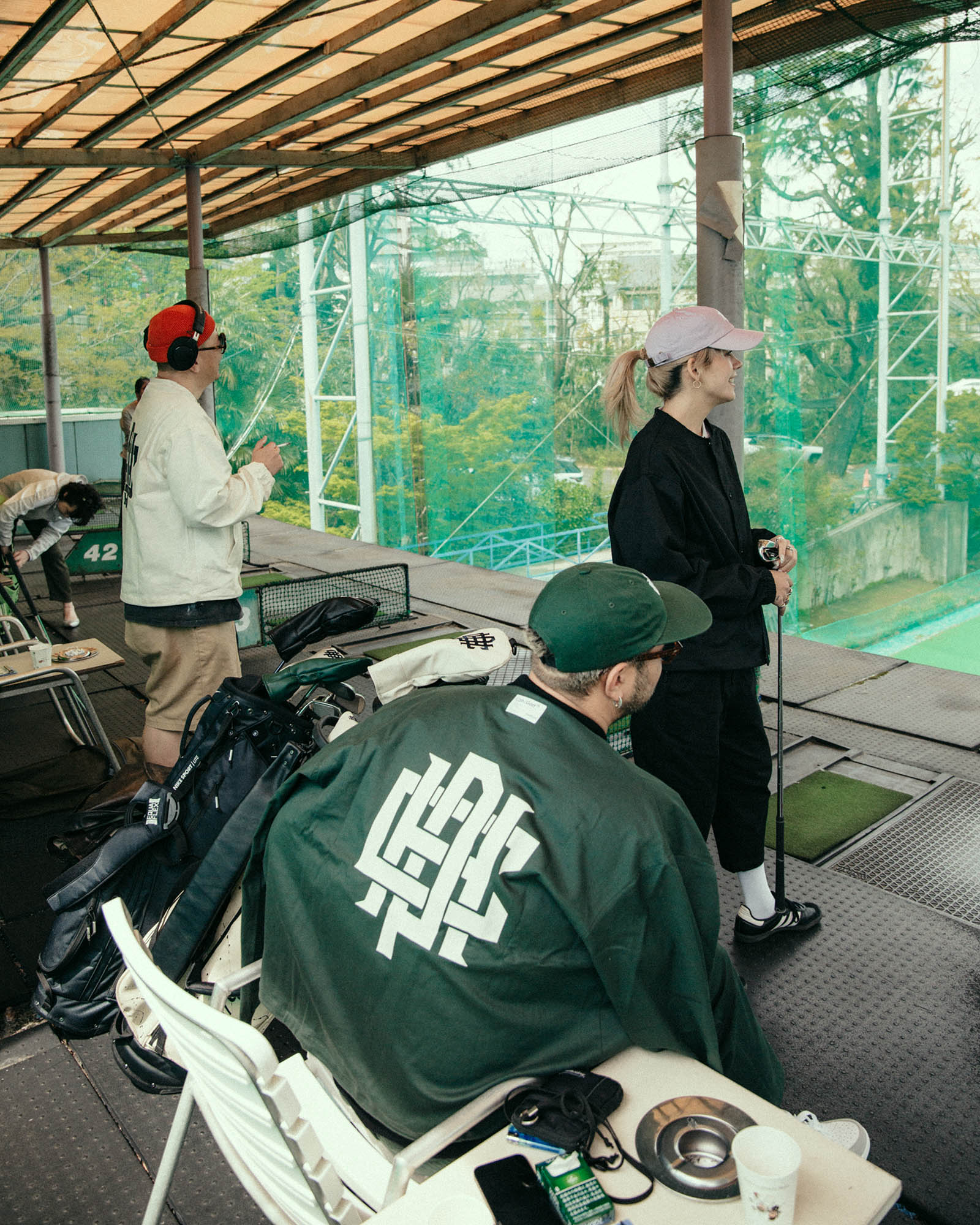 OVERLAP LOGO NO COLLAR JACKET - GREEN - – Cph/Golf™︎