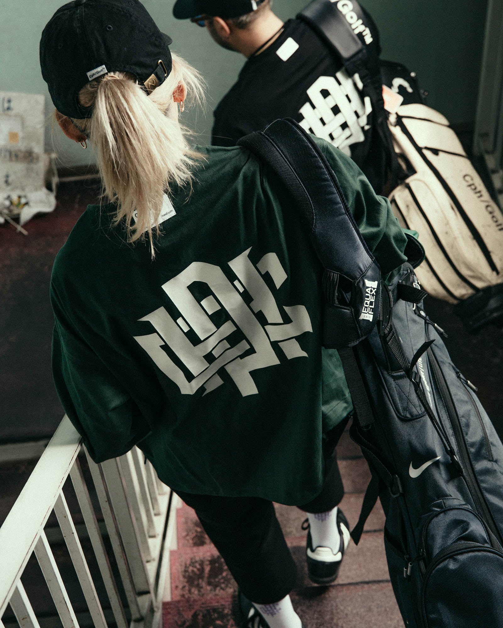 WOMENS】#OVERLAP LOGO NO COLLAR JACKET - BLACK - – Cph/Golf™︎