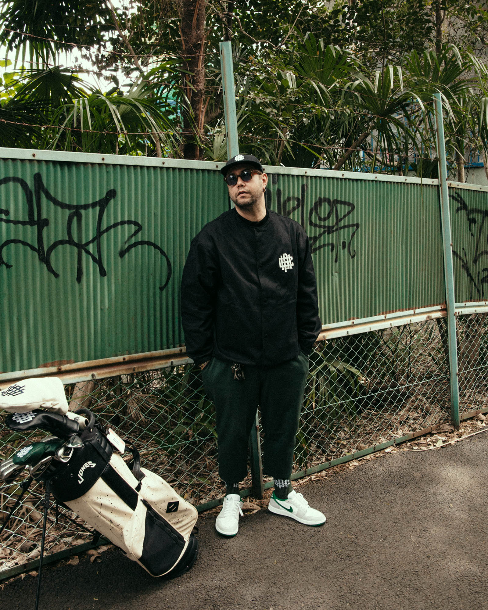 OVERLAP LOGO NO COLLAR JACKET - BLACK - – Cph/Golf™︎