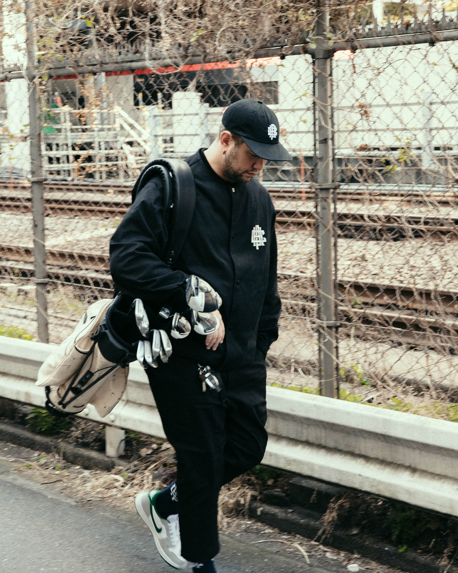 OVERLAP LOGO NO COLLAR JACKET - BLACK - – Cph/Golf™︎