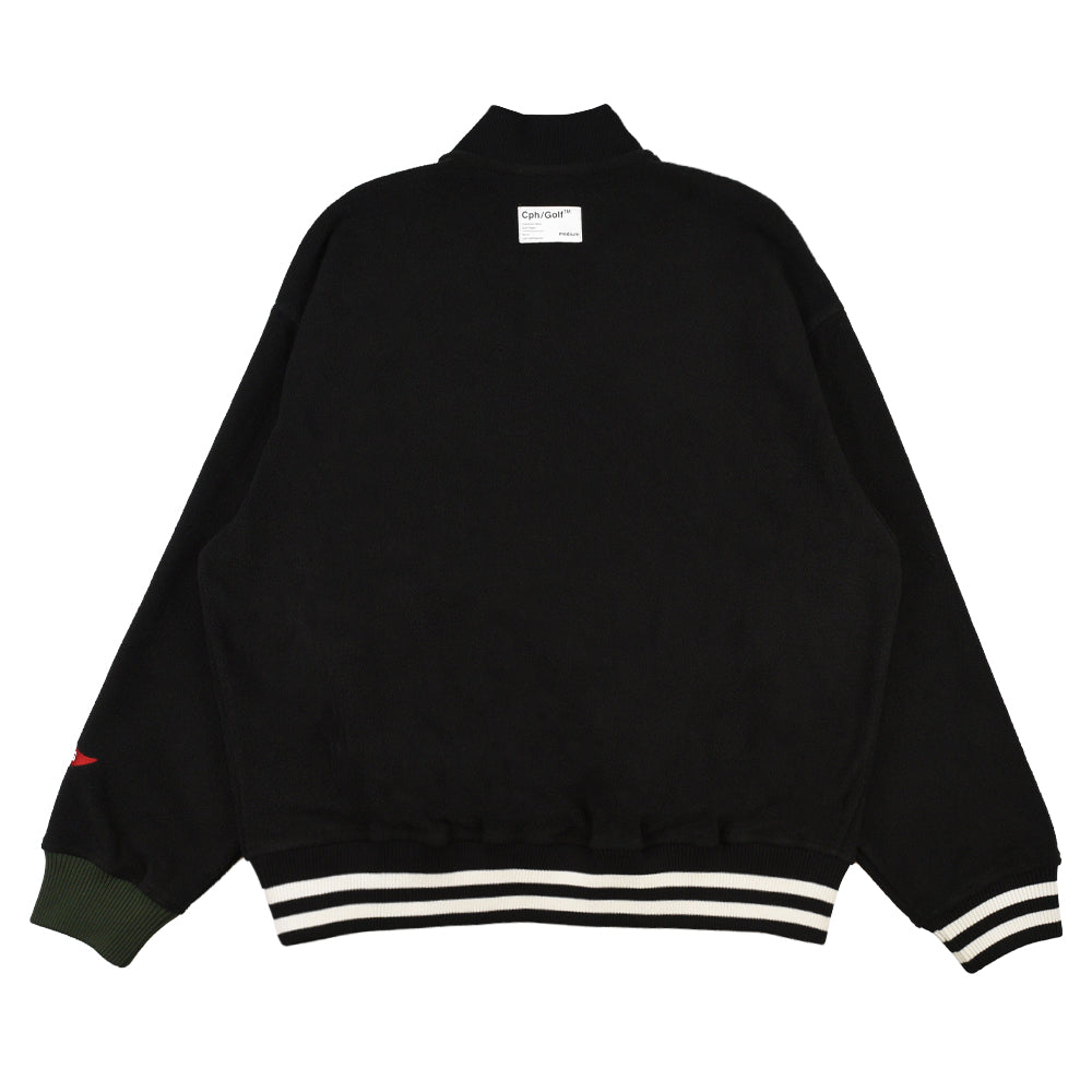 FLAG LOGO MICRO FLEECE PULLOVER BLACK – Cph/Golf™︎
