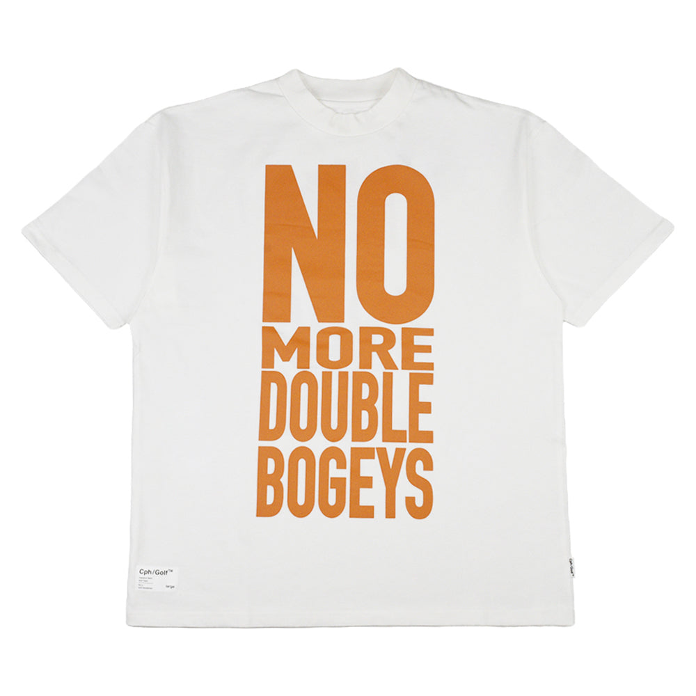 Cph/Golf NO MORE DOUBLE BOGEYS Tシャツ NO MORE DOUBLE BOGEYS HALF MOCK NECK TEE WHITE – Cph/Golf™︎