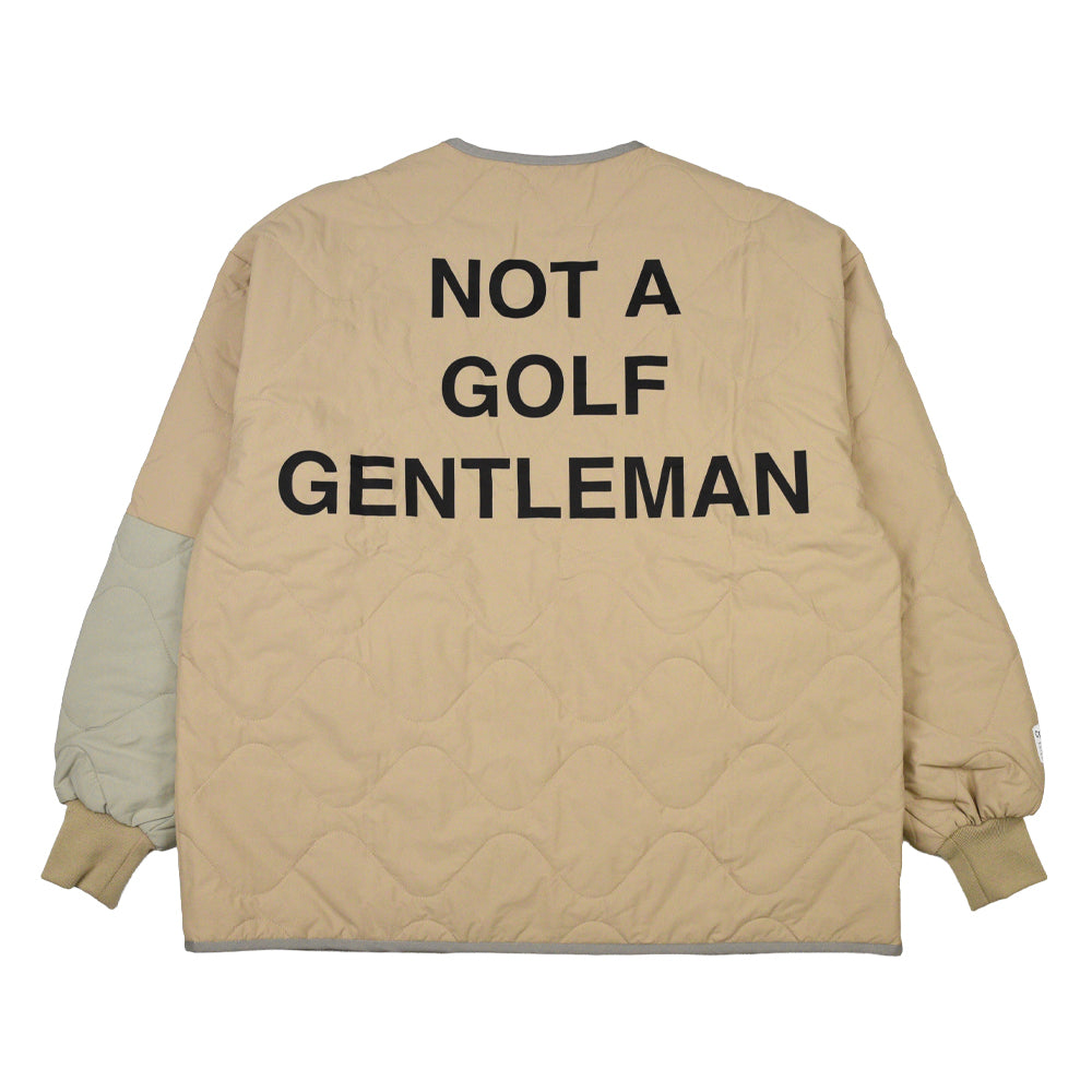 BICOLOR QUILTING NO COLLAR JACKET BEIGE – Cph/Golf™︎