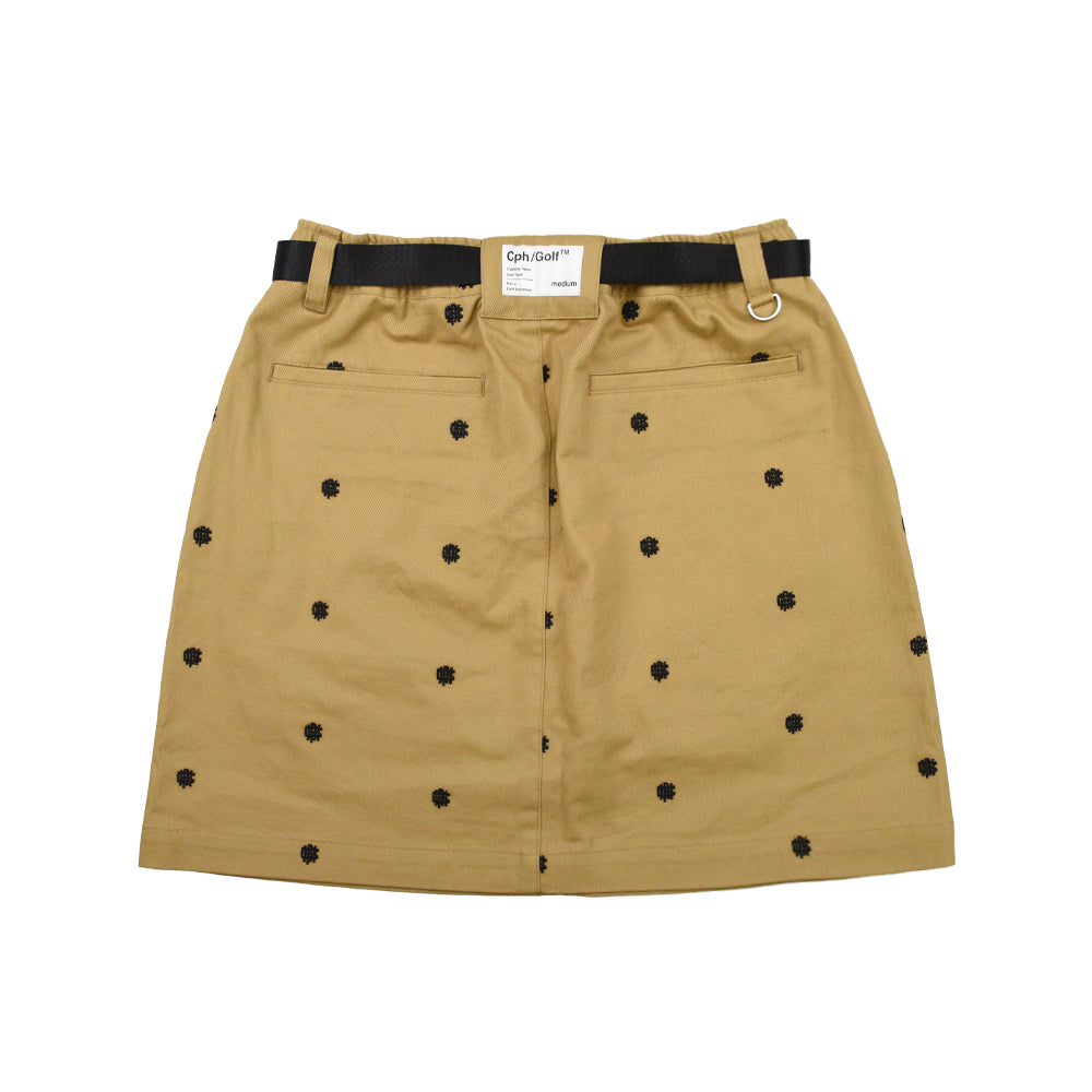 OVERLAP LOGO 2 TUCK SKIRT BEIGE – Cph/Golf™︎