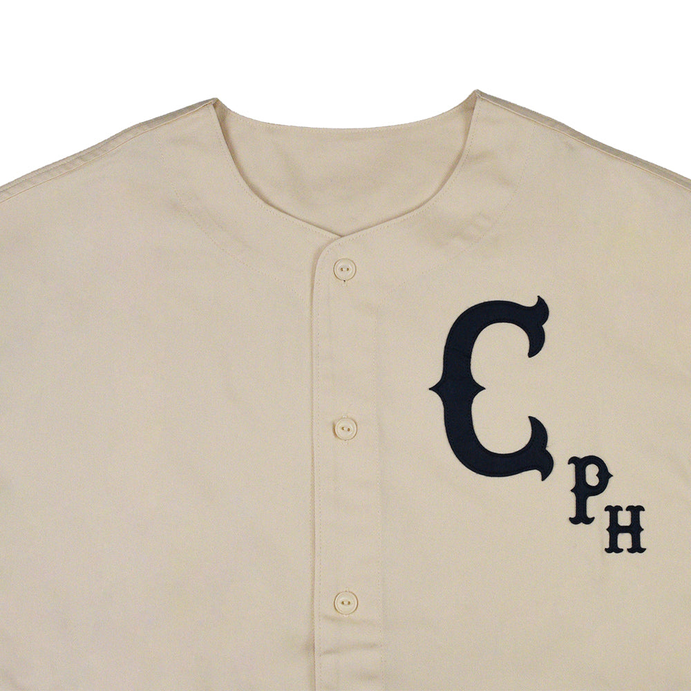 CLASSIC BB COTTON NO COLLAR SHIRT CREAM NAVY – Cph/Golf™︎