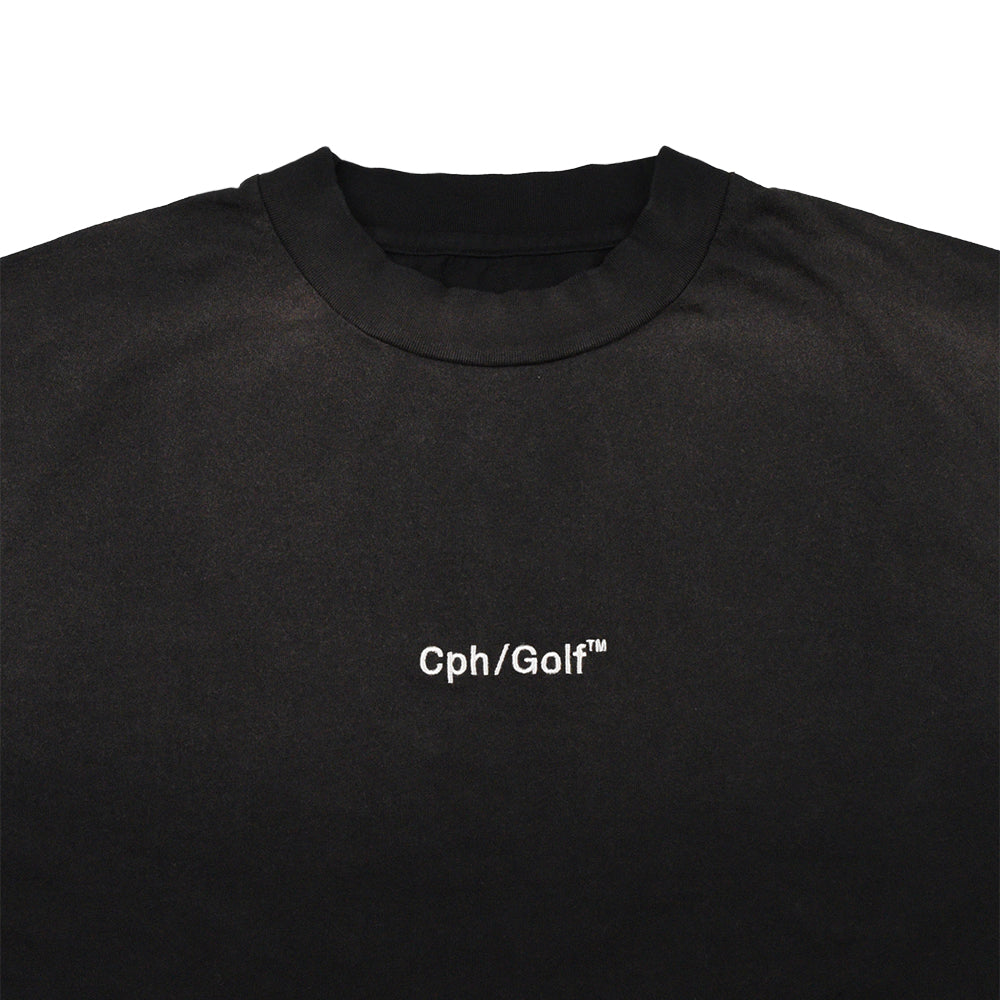 FIRE SLEEVE SS MOCK NECK TEE BLACK – Cph/Golf™︎