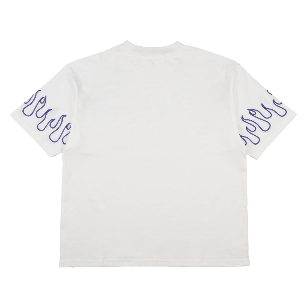 FIRE SLEEVE SS MOCK NECK TEE WHITE – Cph/Golf™︎