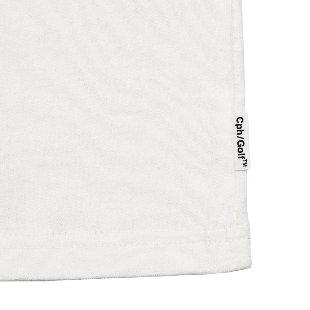 FIRE SLEEVE SS MOCK NECK TEE WHITE – Cph/Golf™︎