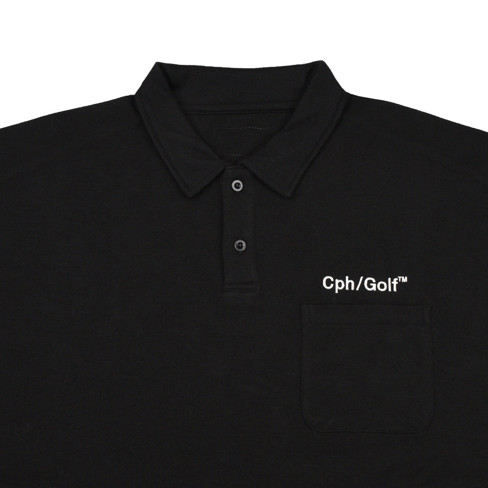 FIRE SS POLO BLACK – Cph/Golf™︎