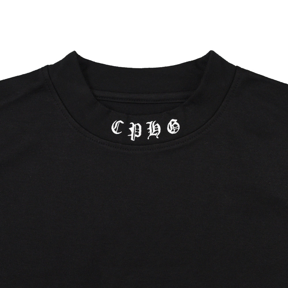 OLD ENGLISH LOGO SS MOCK NECK TEE BLACK – Cph/Golf™︎