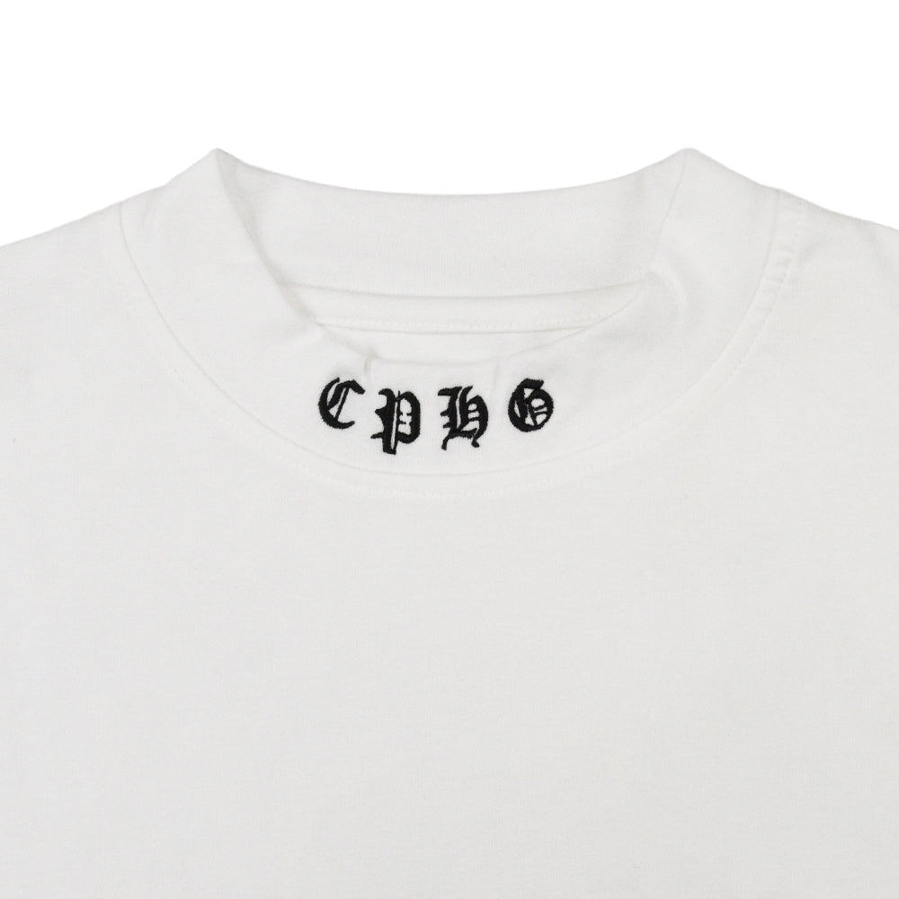 cph/golf OLD ENGLISH LOGO SS モックネックホワイトM OLD ENGLISH LOGO SS MOCK NECK TEE OFF WHITE – Cph/Golf™︎