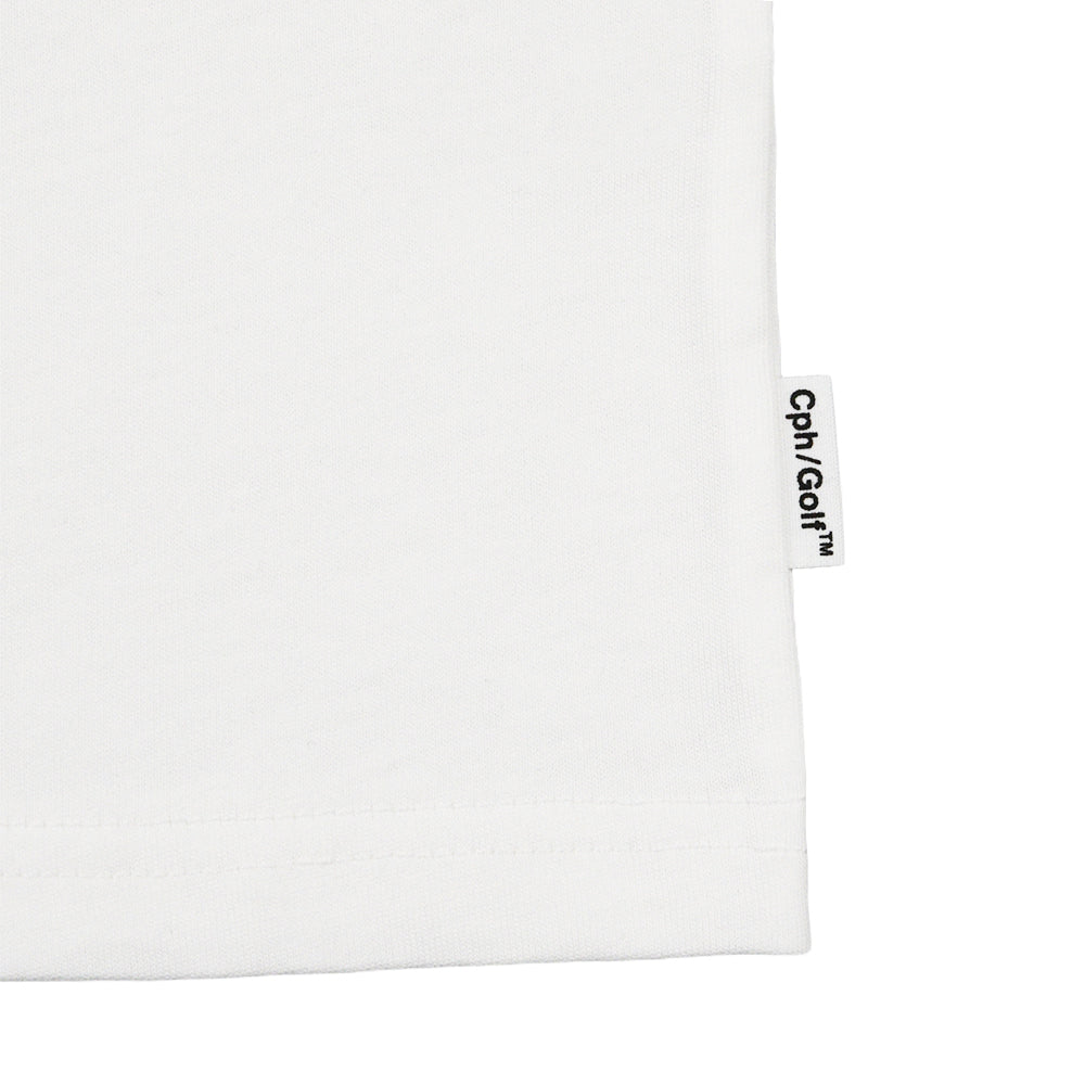 OLD ENGLISH LOGO SS MOCK NECK TEE OFF WHITE – Cph/Golf™︎