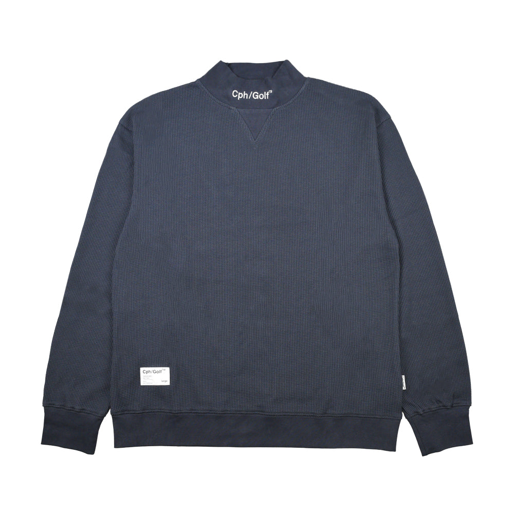 THERMAL LS MOCK NECK TEE NAVY – Cph/Golf™︎
