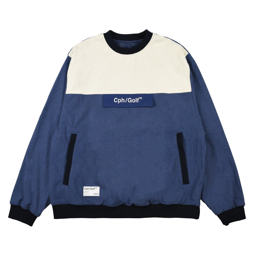 WAFFLE CORDUROY TRACK PULLOVER BLUE – Cph/Golf™︎