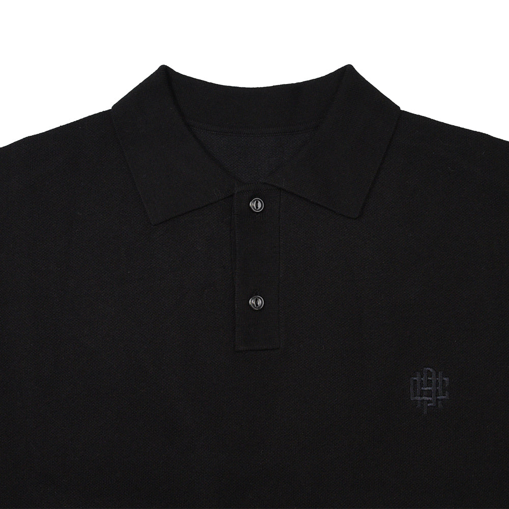 OVERLAP LOGO KNIT POLO BLACK – Cph/Golf™︎