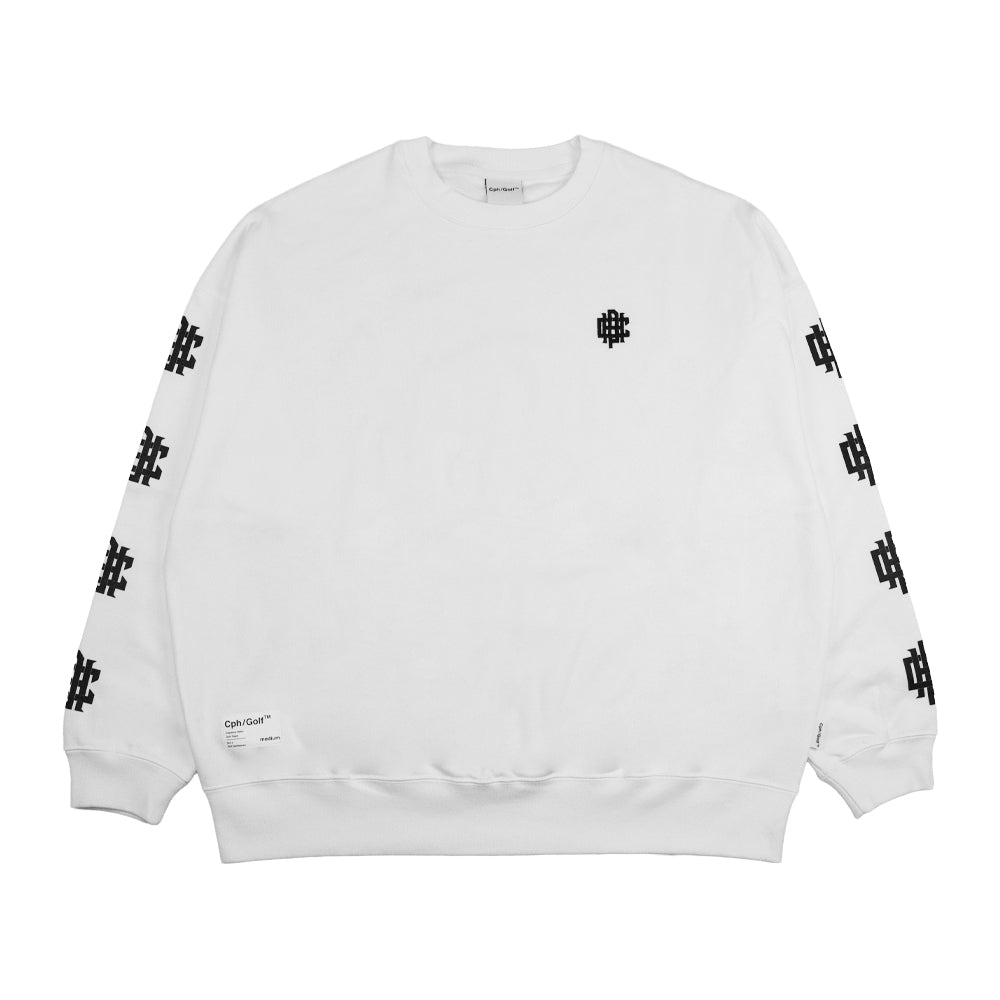 OVERLAP LOGO SLEEVE PULLOVER WHITE – Cph/Golf™︎
