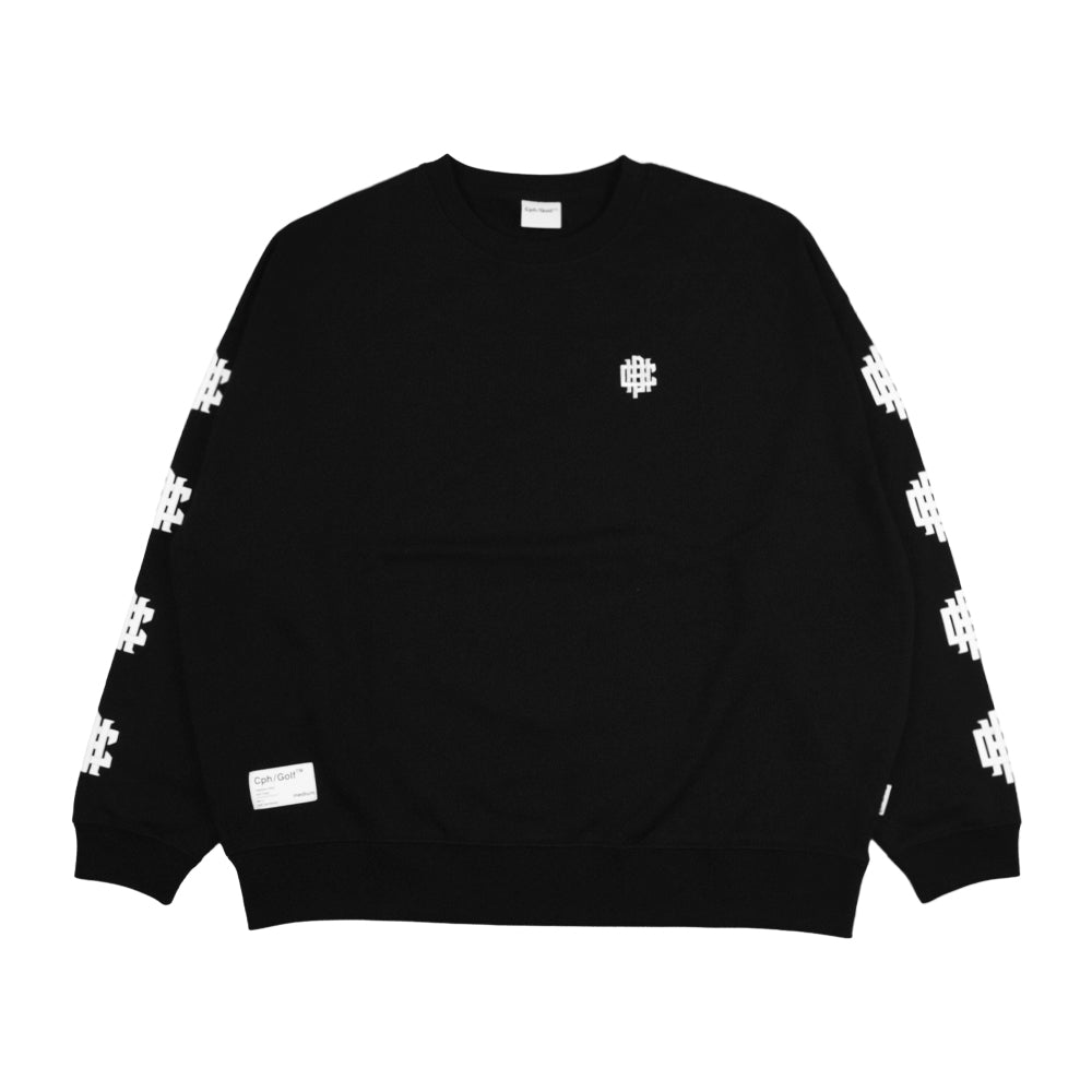 OVERLAP LOGO SLEEVE PULLOVER BLACK – Cph/Golf™︎