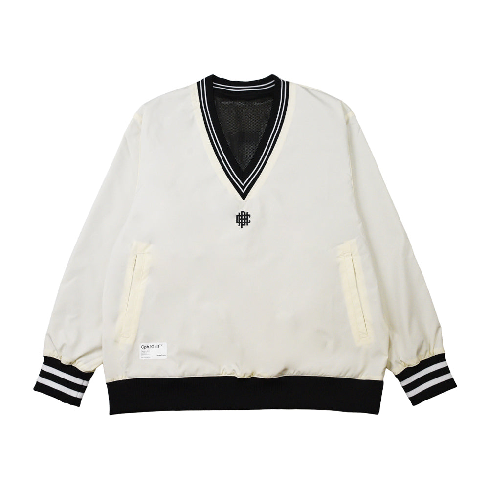 Cph/Golf キャプテンズヘルムゴルフ　ノーカラー　半袖シャツ　バイカラー Cph/Golf キャプテンズヘルムゴルフ ノーカラー 半袖シャツ バイカラー