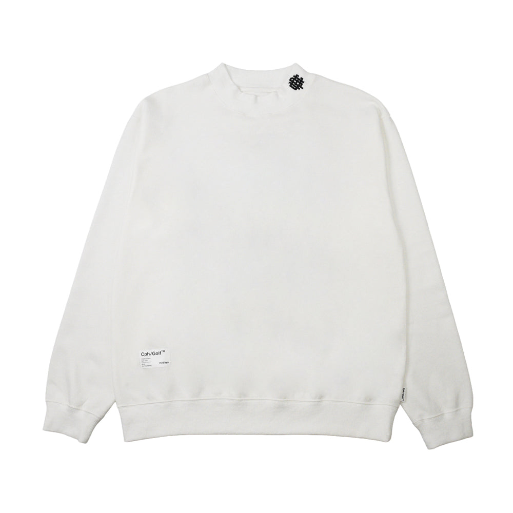 WOMEN]OVERLAP LOGO LS MOCK NECK TEE WHITE – Cph/Golf™︎