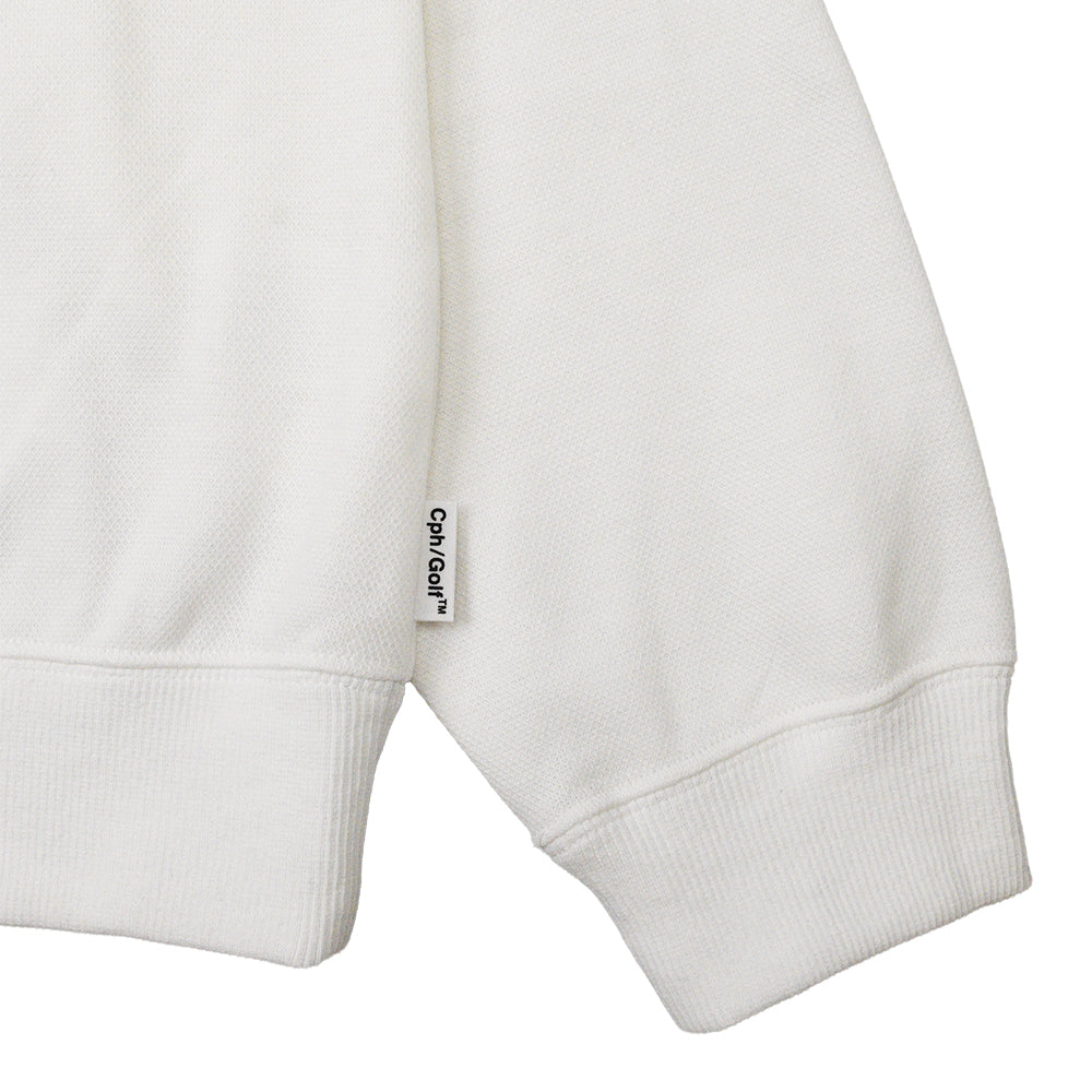 WOMEN]OVERLAP LOGO LS MOCK NECK TEE WHITE – Cph/Golf™︎
