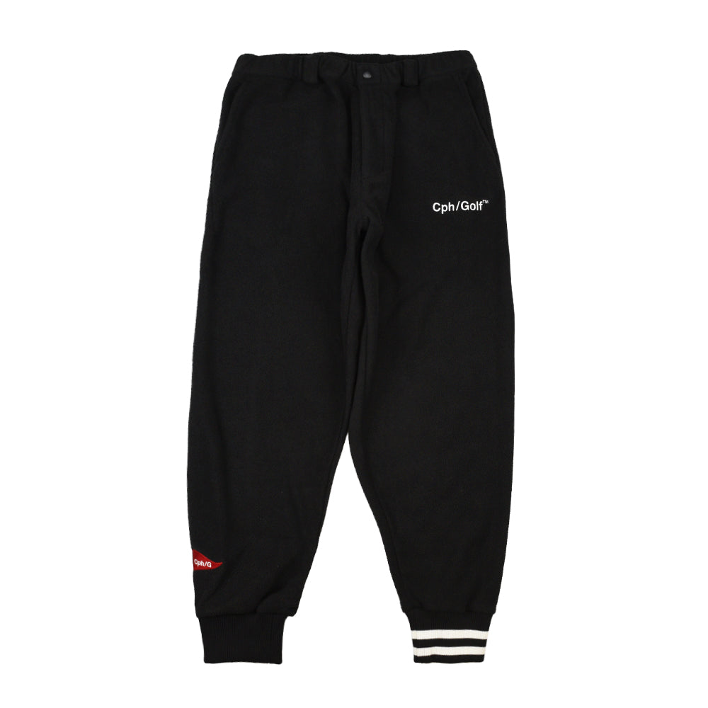 FLAG LOGO MICRO FLEECE TRACK PANTS BLACK – Cph/Golf™︎