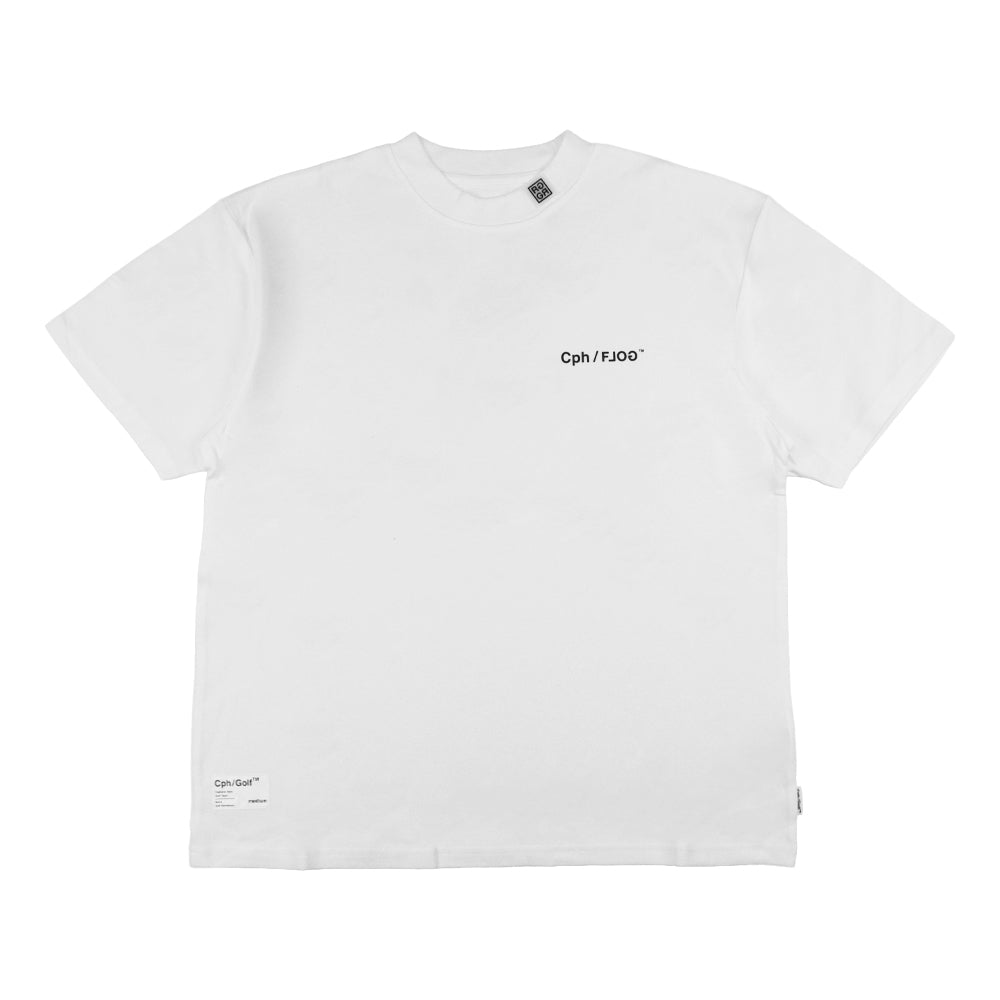 Cph/Golf×RUFFLOG SS MOCK NECK TEE WHITE Cph/Golf×RUFFLOG SS MOCK NECK TEE WHITE – Cph/Golf™︎
