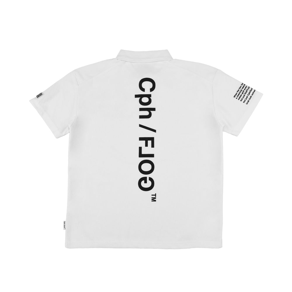 WOMEN] Cph/Golf×RUFFLOG VERTICAL LOGO SS POLO WHITE – Cph