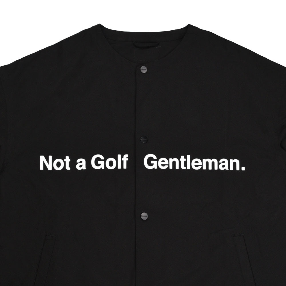 Cph/Golf™ LOGO NO COLLAR JACKET BLACK – Cph/Golf™︎