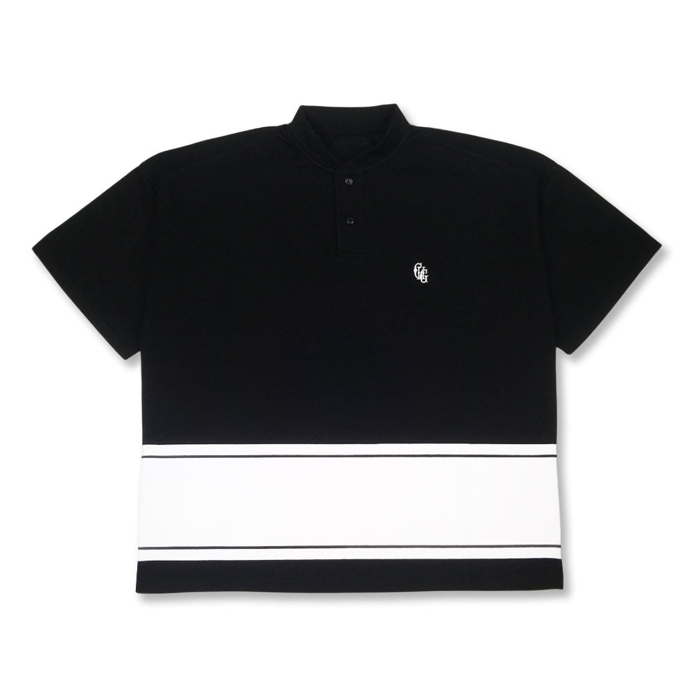 HENRY NECK BIG STRIPE POLO BLACK – Cph/Golf™︎