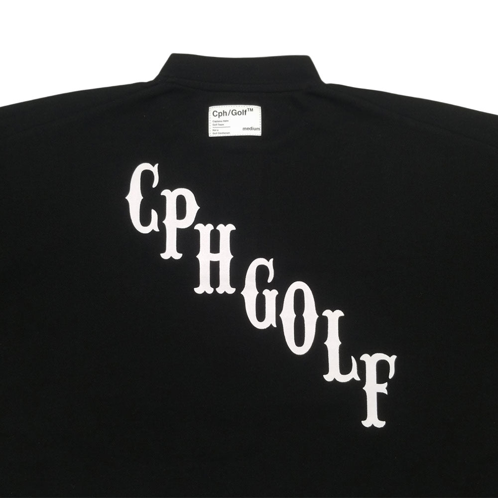 HENRY NECK BIG STRIPE POLO BLACK – Cph/Golf™︎