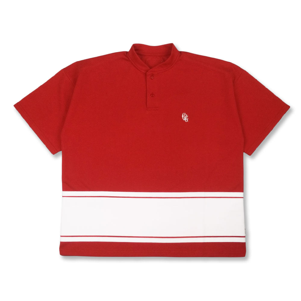 HENRY NECK BIG STRIPE POLO RED – Cph/Golf™︎